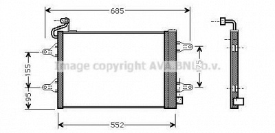 AVA QUALITY COOLING sa5007d -  Конденсатор, кондиционер